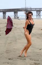 LIZZIE CUNDY in Swimsuit at a Beach in Los Angeles 11/27/2019