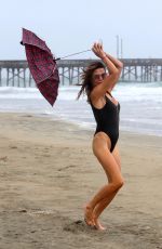LIZZIE CUNDY in Swimsuit at a Beach in Los Angeles 11/27/2019