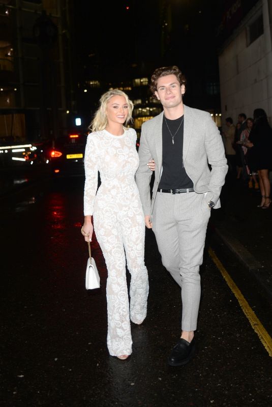LUCIE DONLAN and Joe Garratt Arrives at Beauty Awards 2019 with Asos City Central in London 11/25/2019