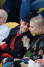 LUCY BOYNTON anr Rami Malek at Washington Wizards vs LA Lakers Game in Los Angeles 11/29/2019