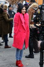 LUCY HALE on the Set of Katy Keene in Long Island 11/20/2019