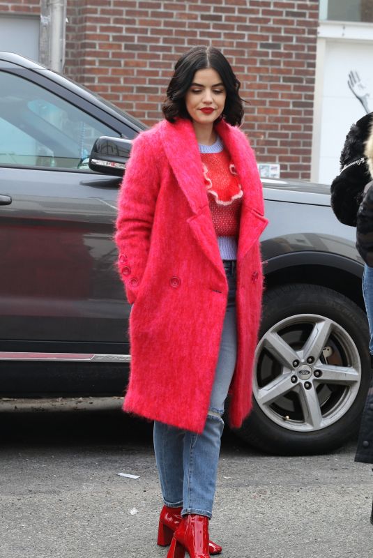 LUCY HALE on the Set of Katy Keene in Long Island 11/20/2019