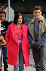 LUCY HALE on the Set of Katy Keene in Long Island 11/20/2019