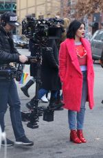 LUCY HALE on the Set of Katy Keene in Long Island 11/20/2019