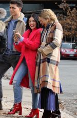LUCY HALE on the Set of Katy Keene in Long Island 11/20/2019
