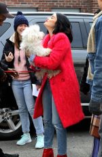 LUCY HALE on the Set of Katy Keene in Long Island 11/20/2019