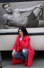 LUCY HALE on the Set of Katy Keene in Long Island 11/20/2019