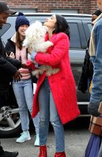 LUCY HALE on the Set of Katy Keene in Long Island 11/20/2019