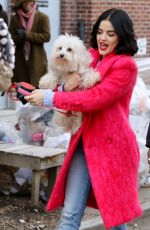 LUCY HALE on the Set of Katy Keene in Long Island 11/20/2019