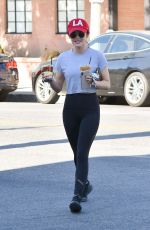 LUCY HALE Out for Coffee in Studio City 11/09/2019