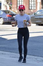 LUCY HALE Out for Coffee in Studio City 11/09/2019
