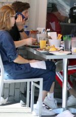 MAIKA MONROE and Joe Keery Out for Lunch in West Hollywood 11/16/2019