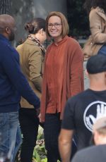 MANDY MOORE on the Set of This is Us in Los Angeles 11/14/2019
