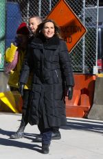 MARISKA HARGITAY on the Set of Law and Erder: Special Victims Unit in New York 11/14/2019