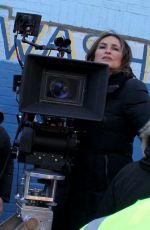 MARISKA HARGITAY on the Set of Law and Erder: Special Victims Unit in New York 11/14/2019