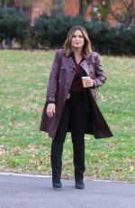 MARISKA HARGITAY on the Set of Law and Erder: Special Victims Unit in New York 11/14/2019