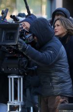 MARISKA HARGITAY on the Set of Law and Erder: Special Victims Unit in New York 11/19/2019