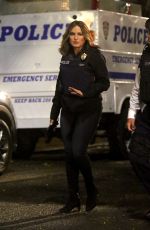 MARISKA HARGITAY on the Set of Law and Erder: SVU in New York 10/31/2019