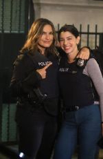 MARISKA HARGITAY on the Set of Law and Erder: SVU in New York 10/31/2019