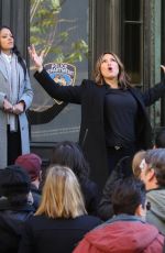MARISKA HARGITAY on the Set of Law and Erder: SVU in New York 11/07/2019