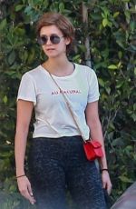 NINA DOBREV Wearing a Wig Out in Los Angeles 10/31/2019