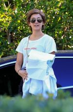 NINA DOBREV Wearing a Wig Out in Los Angeles 10/31/2019