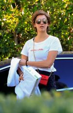 NINA DOBREV Wearing a Wig Out in Los Angeles 10/31/2019