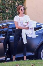 NINA DOBREV Wearing a Wig Out in Los Angeles 10/31/2019