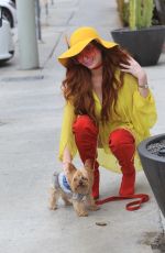 PHOEBE PRICE Cleans Up After Her Dog in Hollywood 11/19/2019