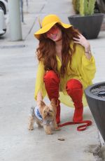PHOEBE PRICE Cleans Up After Her Dog in Hollywood 11/19/2019