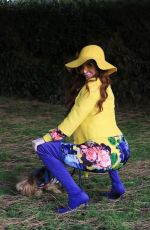 PHOEBE PRICE Out with Her Dog in Beverly Hills 11/26/2019