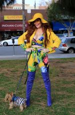 PHOEBE PRICE Out with Her Dog in Beverly Hills 11/26/2019