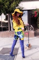 PHOEBE PRICE Out with Her Dog in Beverly Hills 11/26/2019