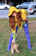 PHOEBE PRICE Out with Her Dog in Beverly Hills 11/26/2019