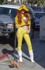 PHOEBE PRICE Out with Her Dog in Los Angeles 11/22/2019