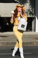 PHOEBE PRICE Out with Her Dog in Los Angeles 11/22/2019