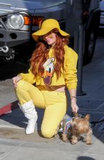 PHOEBE PRICE Out with Her Dog in Los Angeles 11/22/2019