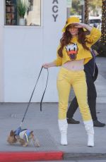 PHOEBE PRICE Out with Her Dog in Los Angeles 11/22/2019
