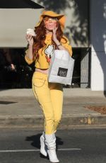 PHOEBE PRICE Out with Her Dog in Los Angeles 11/22/2019