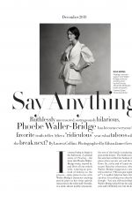 PHOEBE WLLER-BRIDGE in Vogue Magazine, December 2019