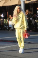 PIA MIA PEREZ Leaves Il Pastaio in Beverly Hills 11/25/2019