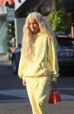 PIA MIA PEREZ Leaves Il Pastaio in Beverly Hills 11/25/2019