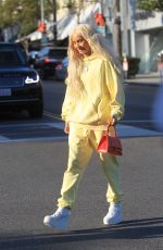 PIA MIA PEREZ Leaves Il Pastaio in Beverly Hills 11/25/2019