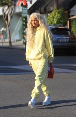 PIA MIA PEREZ Leaves Il Pastaio in Beverly Hills 11/25/2019
