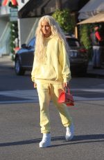 PIA MIA PEREZ Leaves Il Pastaio in Beverly Hills 11/25/2019