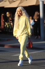 PIA MIA PEREZ Leaves Il Pastaio in Beverly Hills 11/25/2019
