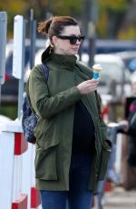 Pregnant ANNE HATHAWAY Out in Fairfield County 11/06/2019