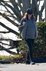 Pregnant ANNE HATHAWAY Out in Westport 11/03/2019