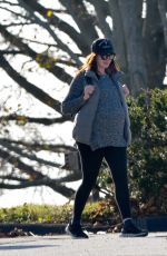 Pregnant ANNE HATHAWAY Out in Westport 11/03/2019
