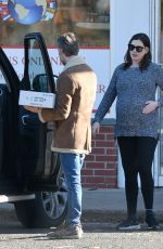 Pregnant ANNE HATHAWAY Out in Westport 11/03/2019